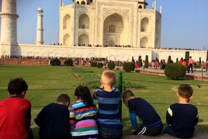 A family trip to Taj Mahal